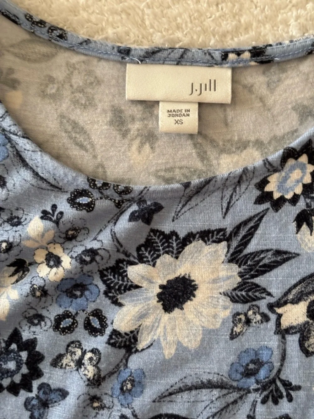 J. Jill Blue Floral Maxi Dress